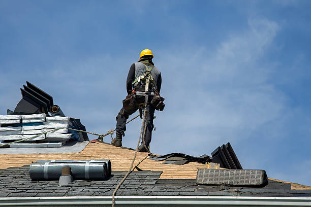 Professional Flat Roof Repair technician working in Lotus, CA